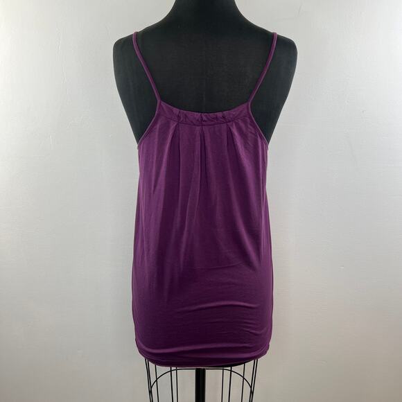 AG Adriano Goldschmied Purple Top Cotton Scoop Neck Spaghetti Strap Sz Medium M - Picture 6 of 9